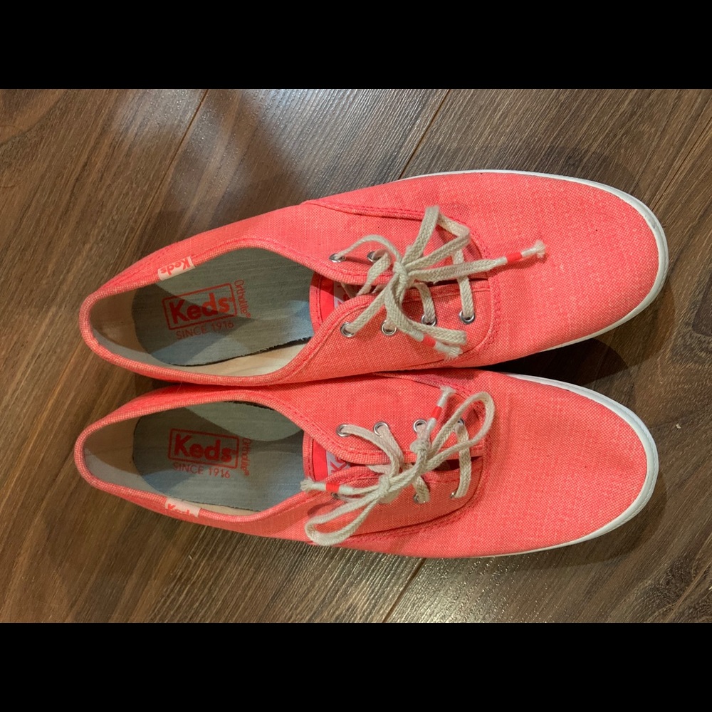Keds neon coral shoes